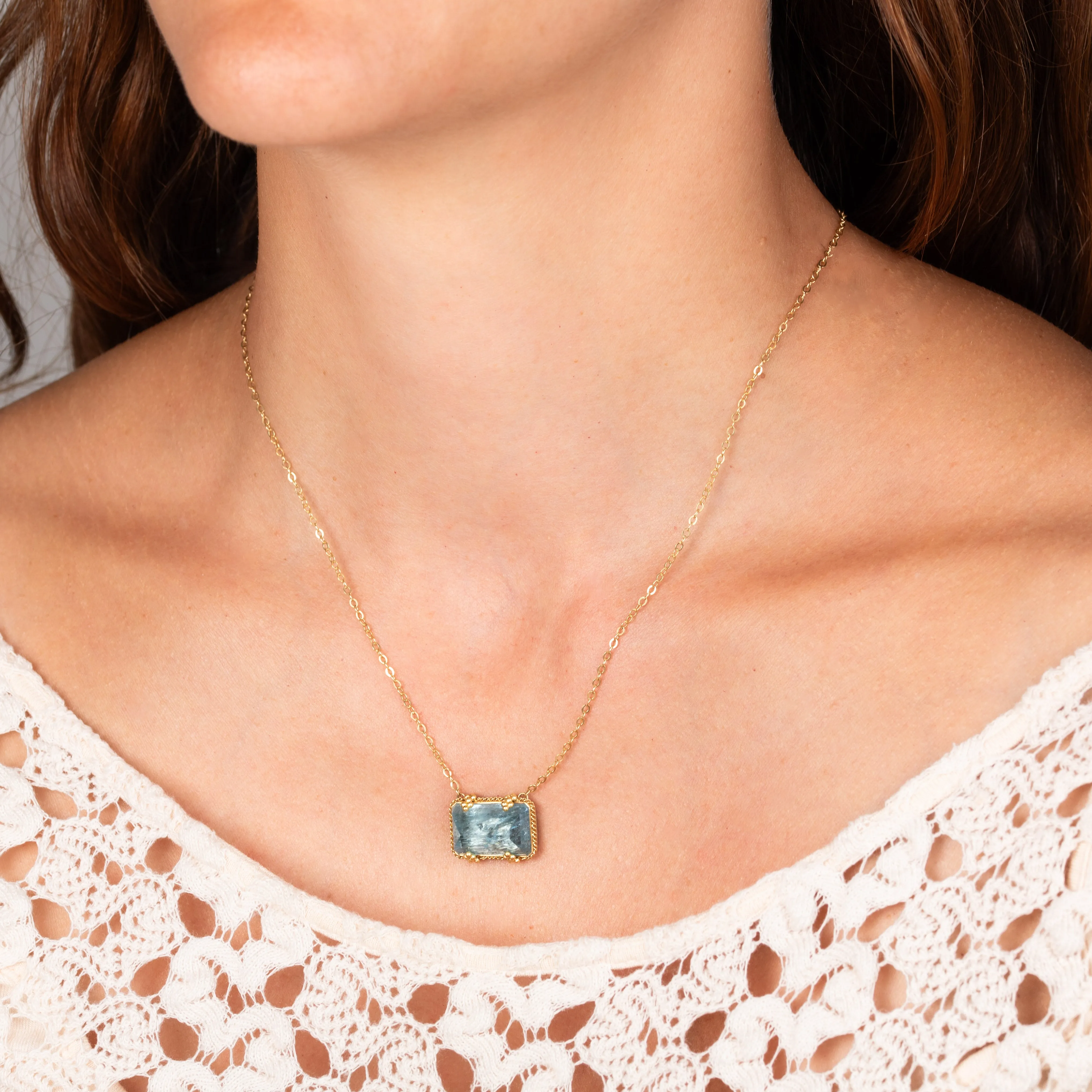 Aquamarine Glacier Necklace