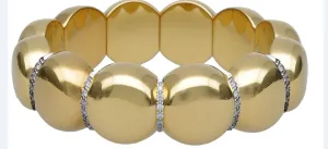 Aura Dama Large Beads with Diamond Bars Bracelet by Roberto Demeglio