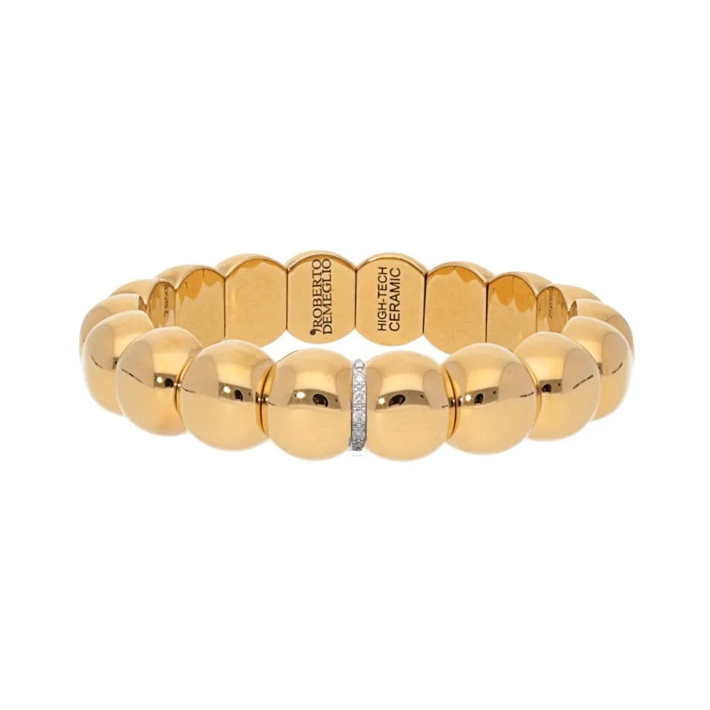 Aura Dama Small Beads with Diamond Bars Bracelet by Roberto Demeglio