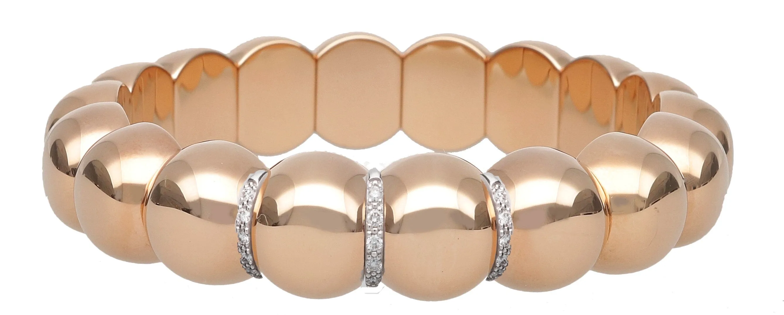 Aura Dama Small Beads with Diamond Bars Bracelet by Roberto Demeglio