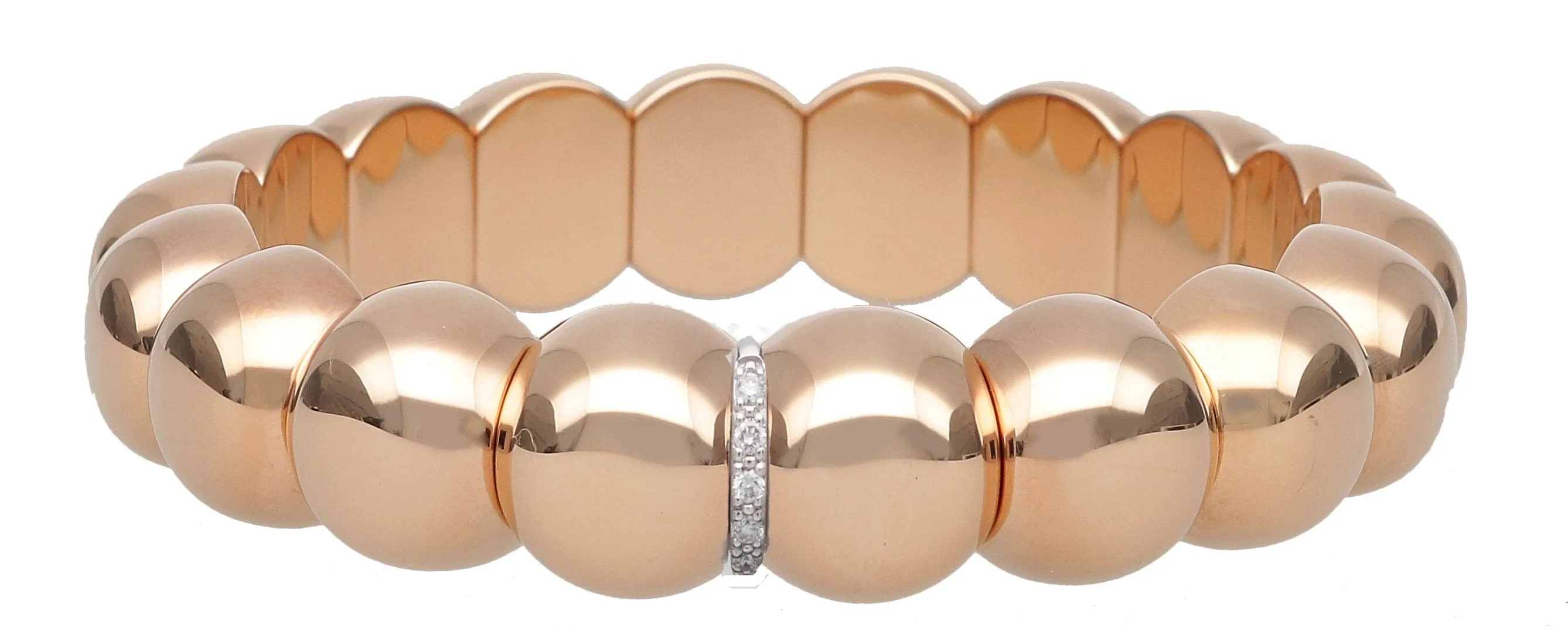 Aura Dama Small Beads with Diamond Bars Bracelet by Roberto Demeglio