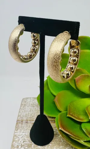 Bead on Hoop Earrings