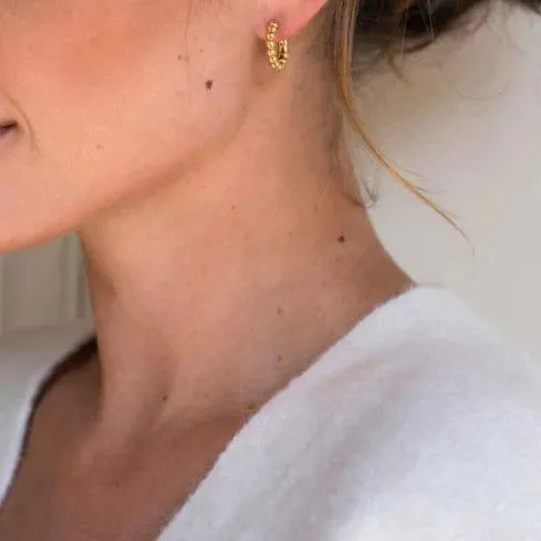 Beaded Hoop Earrings