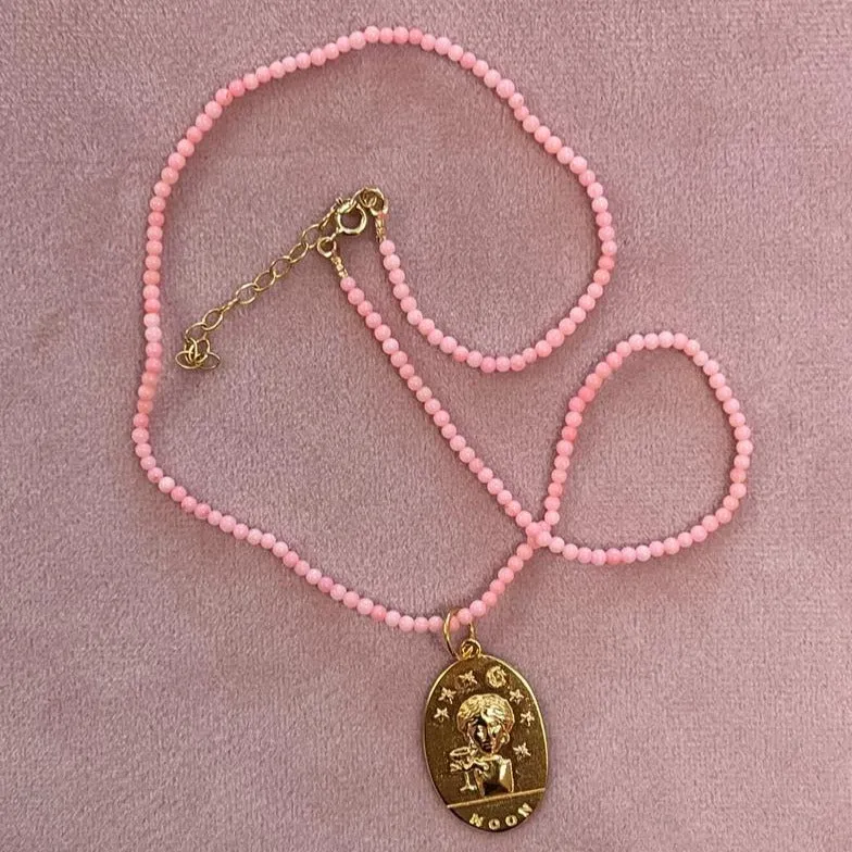 Beaded Necklace | Coral