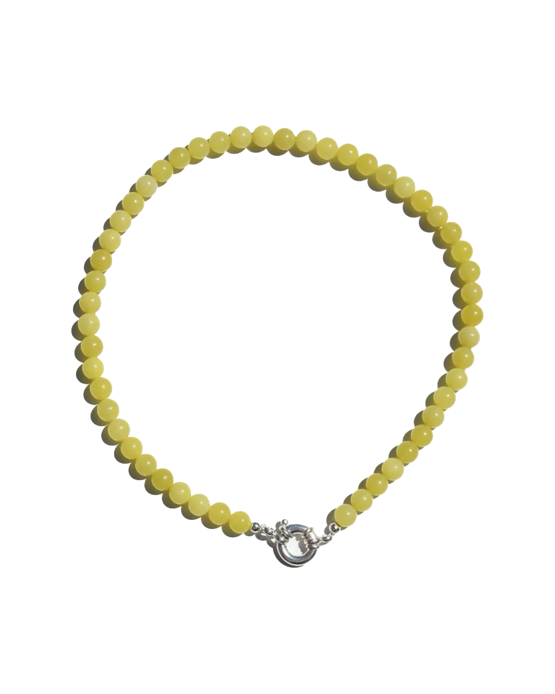 Beaded Necklace - Lemon Jasper Stacker