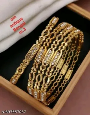 Beautiful traditional jewellery bangles for women and girls jellyElegant Gold-Plated Traditional Jelly Bangles for Women &amp; Girls - Set of 4