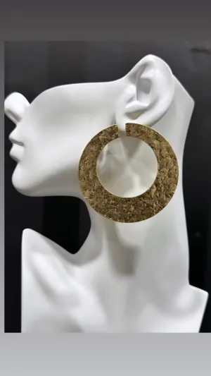 Birago Tarnish Free Textured Gold stud Earring