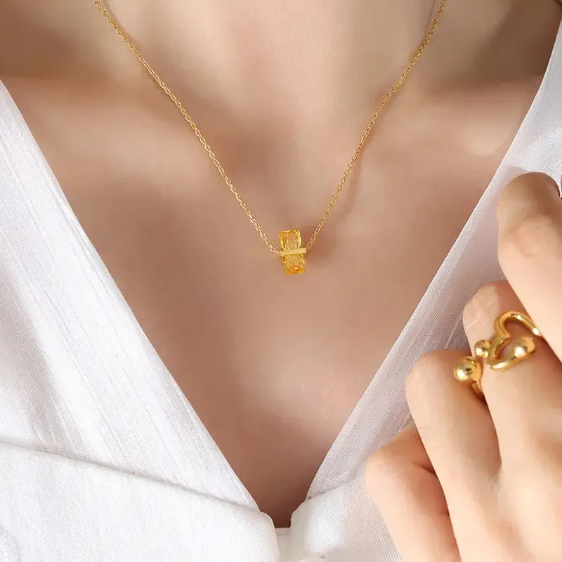 Birth Stone Pendant Necklace