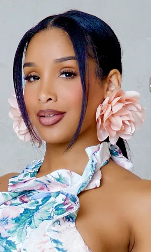 Blooming Petal Majesty Earrings - Blush