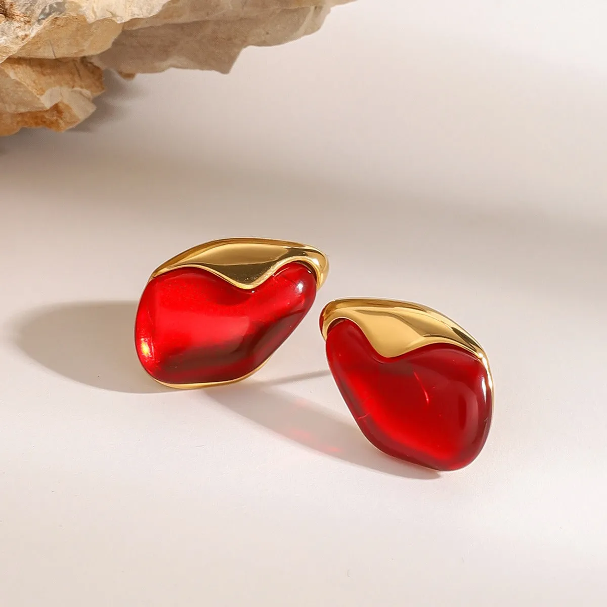 Bold Red Earrings