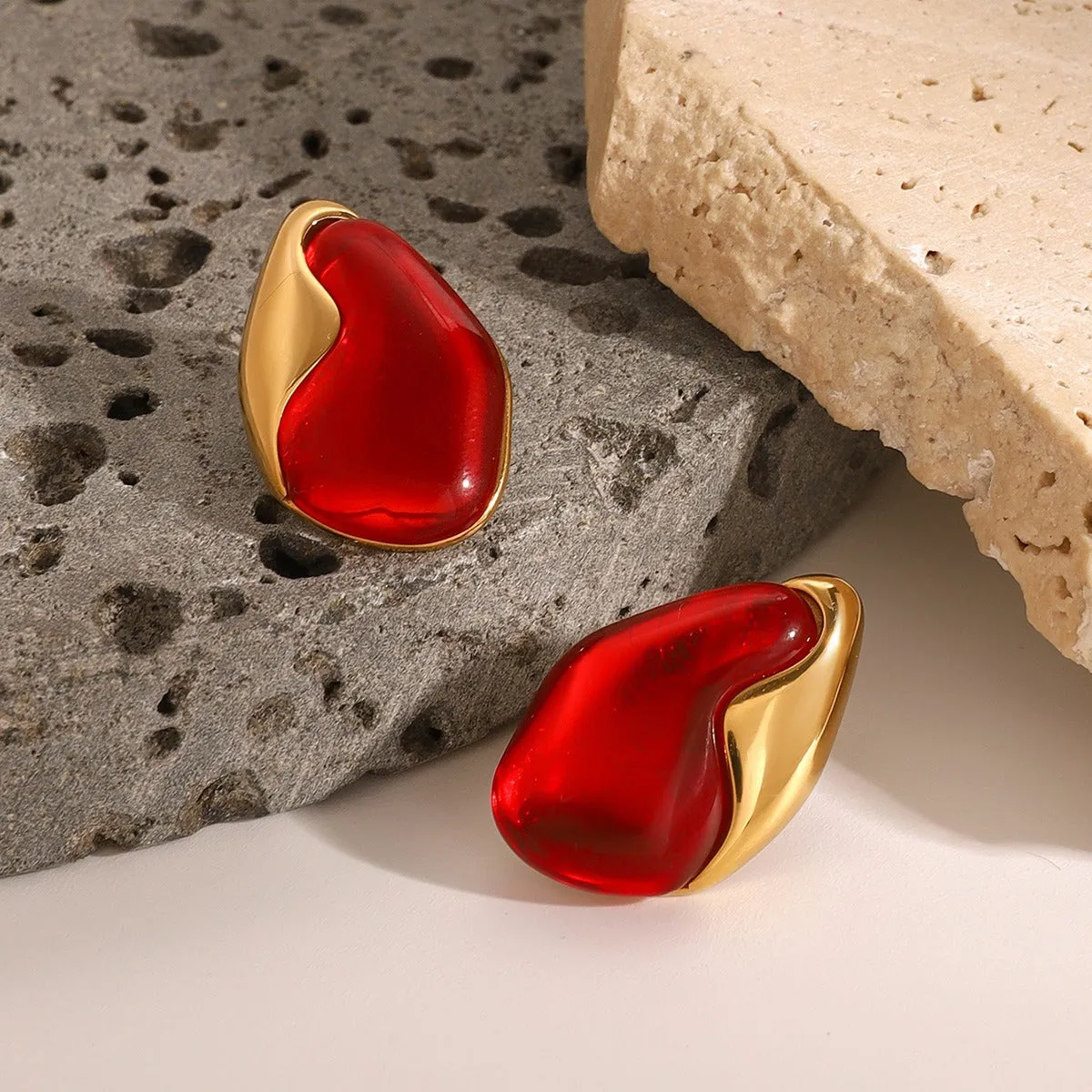 Bold Red Earrings