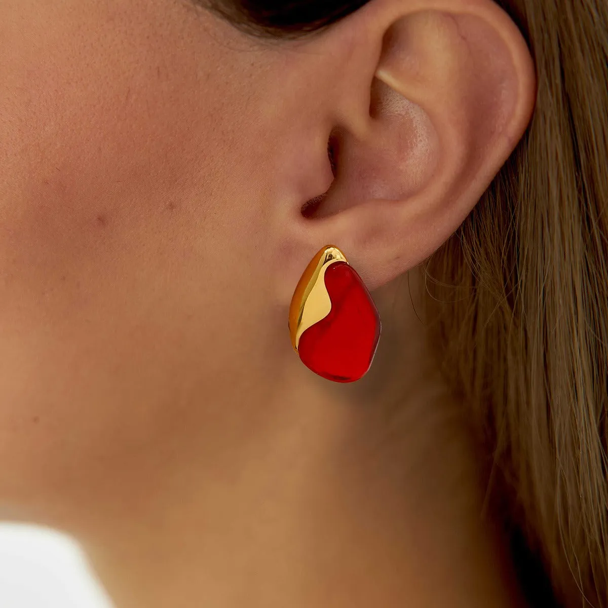 Bold Red Earrings