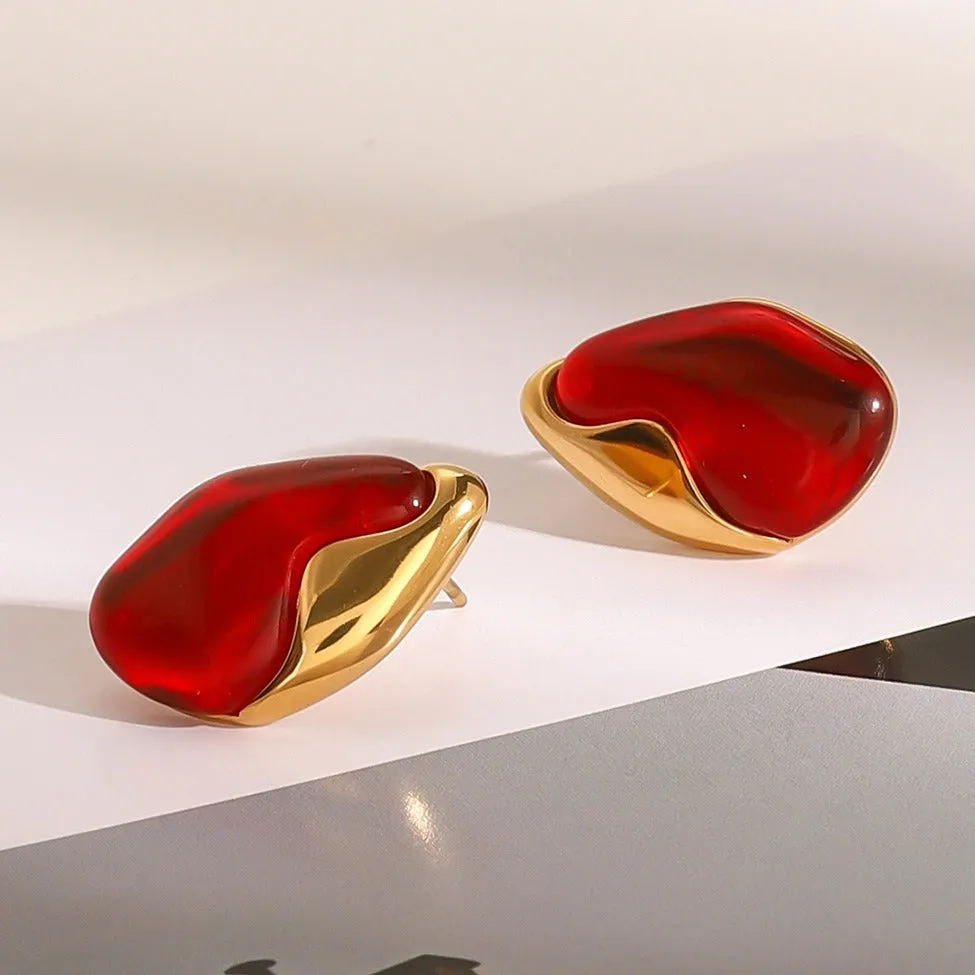 Bold Red Earrings
