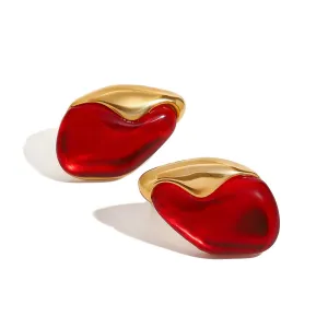 Bold Red Earrings