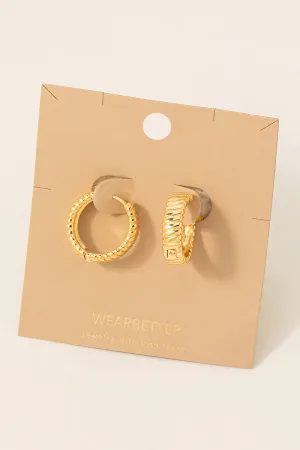 Braided Latch Hoop Earrings