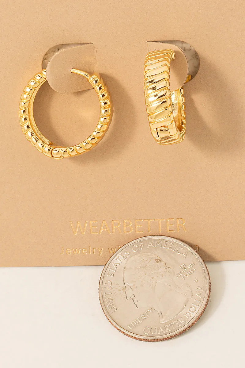 Braided Latch Hoop Earrings