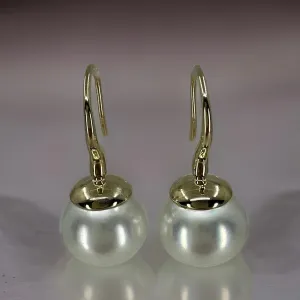 Broome Pearl 9ct Yellow Gold French Hook Earrings