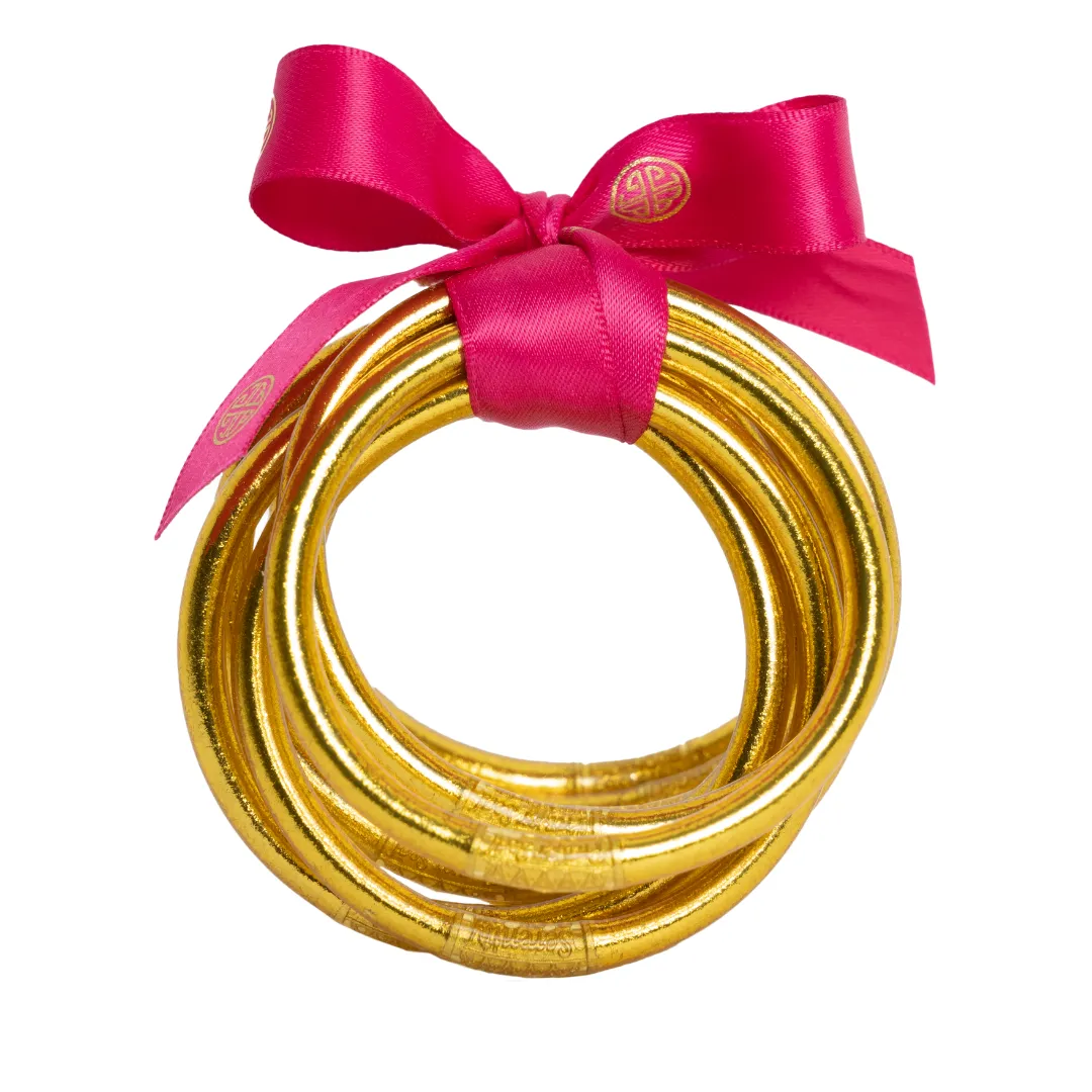 BuDhaGirl | Set of Nine | All Weather Bangles in Gold