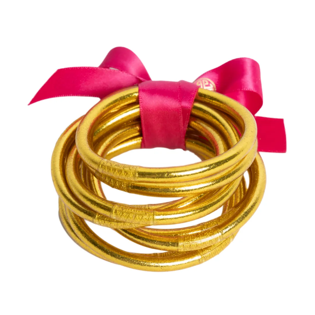 BuDhaGirl | Set of Nine | All Weather Bangles in Gold