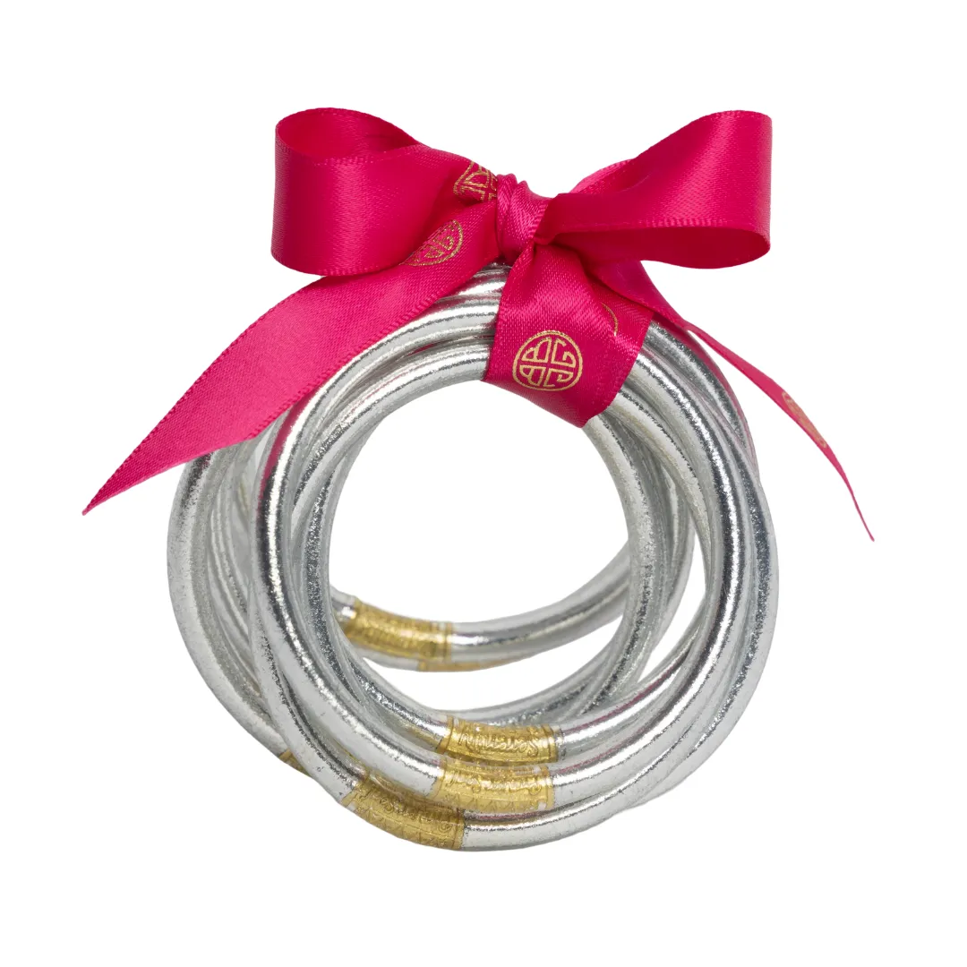 BuDhaGirl | Set of Nine | All Weather Bangles in Silver