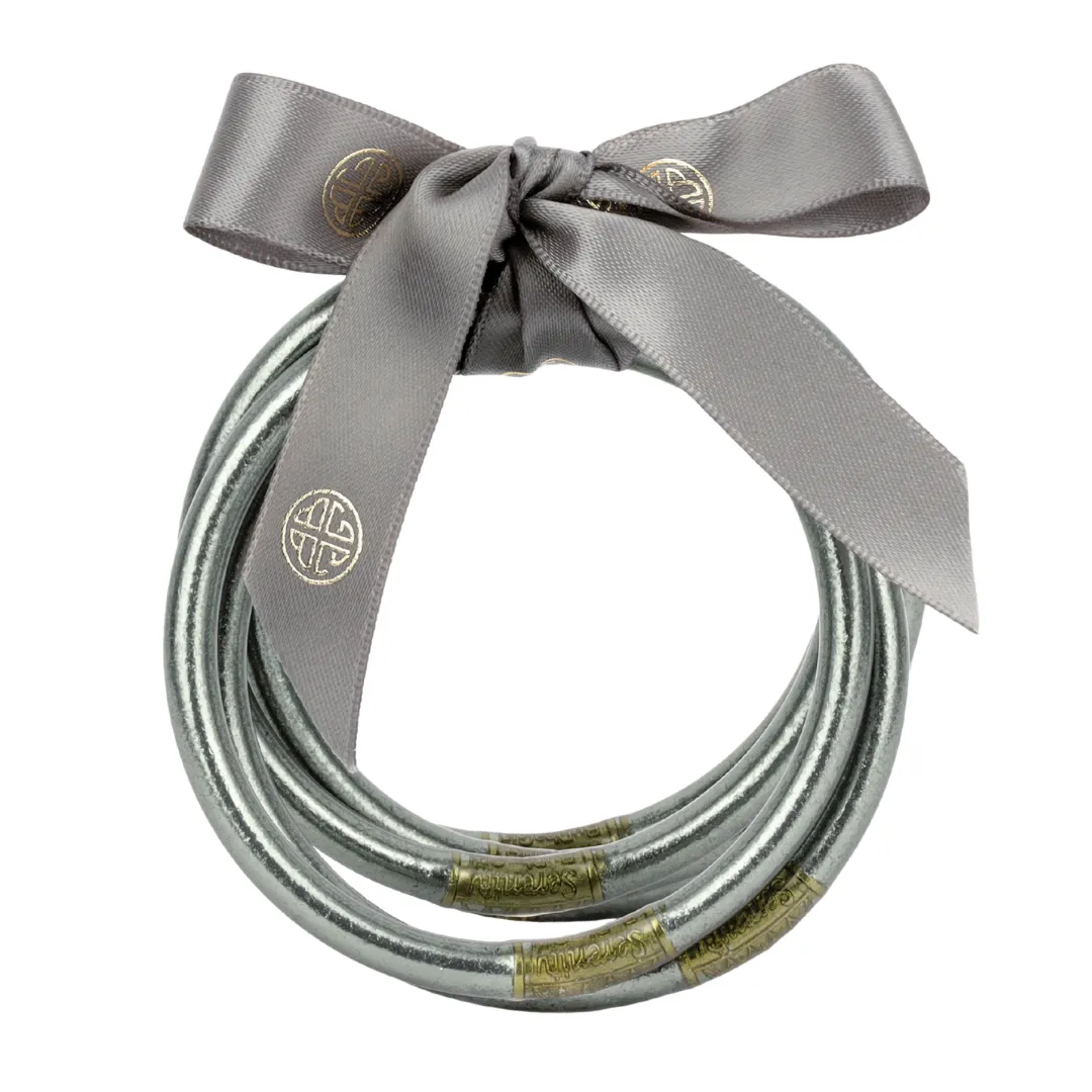 BuDhaGirl | Set of Six | All Weather Bangles in Graphite