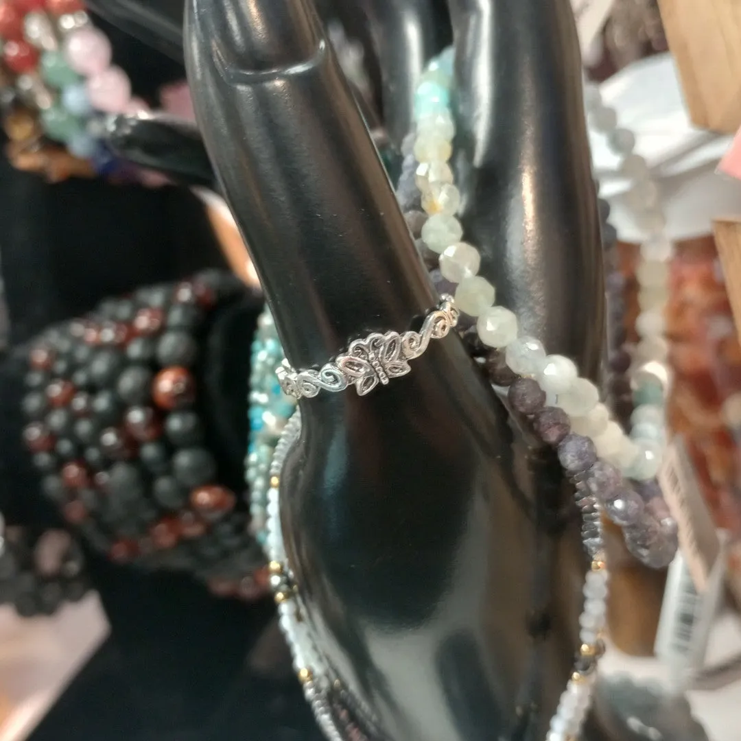 Butterfly & Flowering Plant Rings