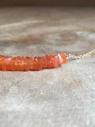 Carnelian Necklace - Crystal Necklace - Carnelian Jewelry - Sacral Chakra Necklace - Gift For Her