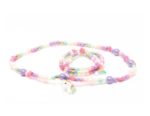 Cheerful Starry Unicorn Necklace Bracelet Set