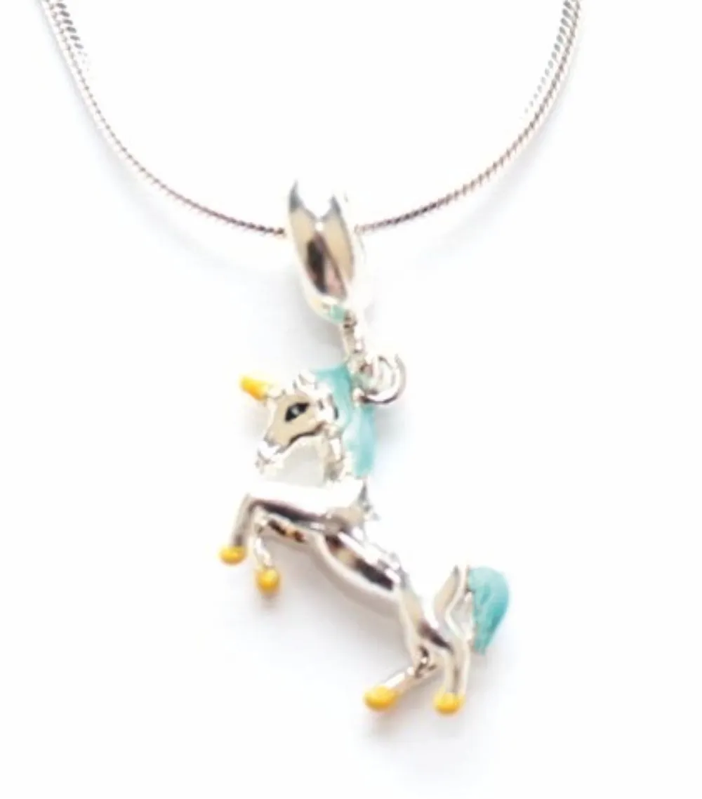 Children's Silver Plated Magical Unicorn Necklace