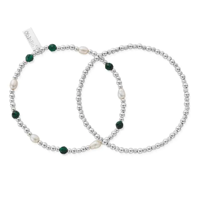 ChloBo Sterling Silver Magical Beauty Set of Two Bracelet D