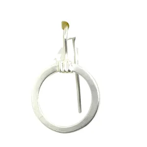 Circle Frame Earrings - Matte Silver