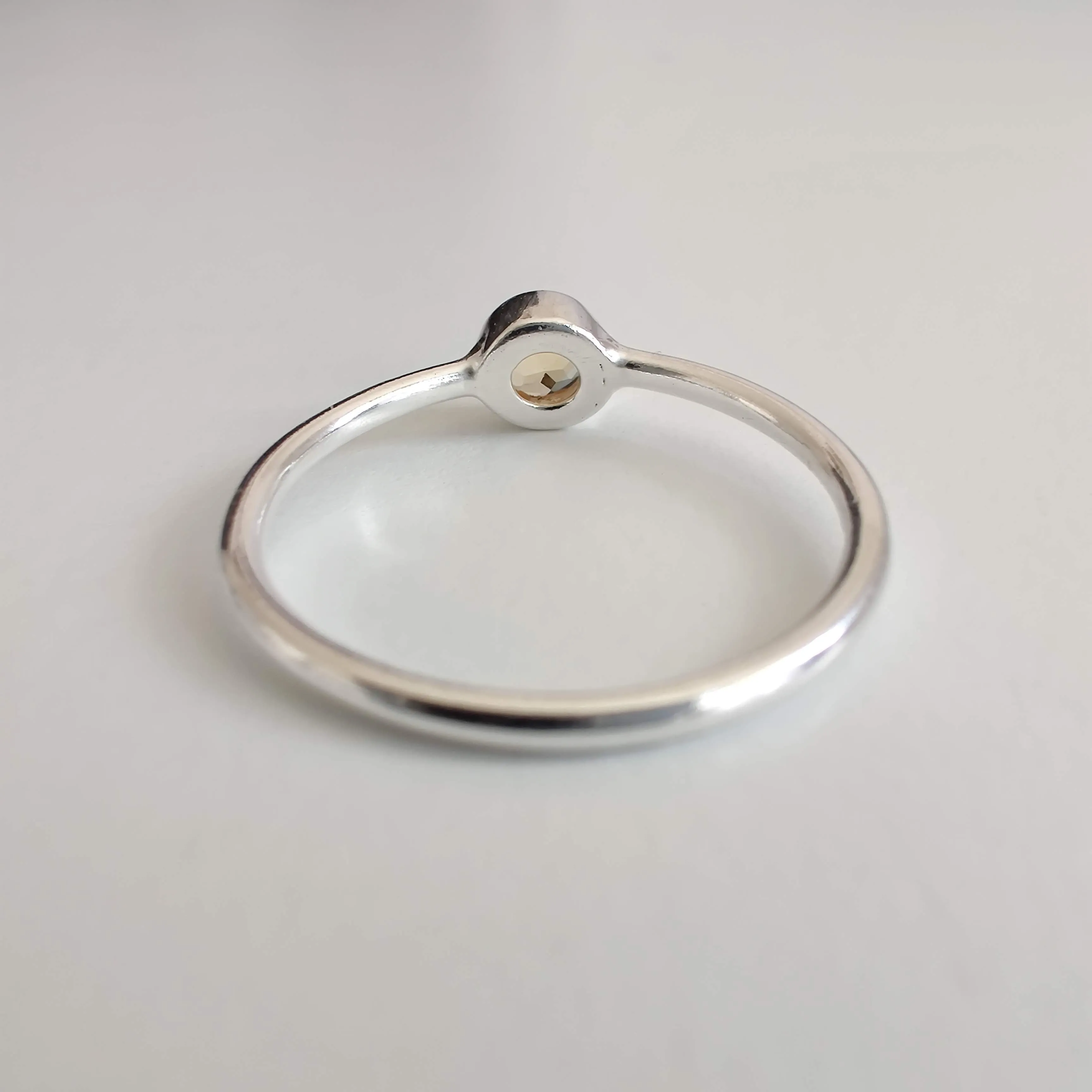 Citrine Delicate 925 Sterling Silver Ring
