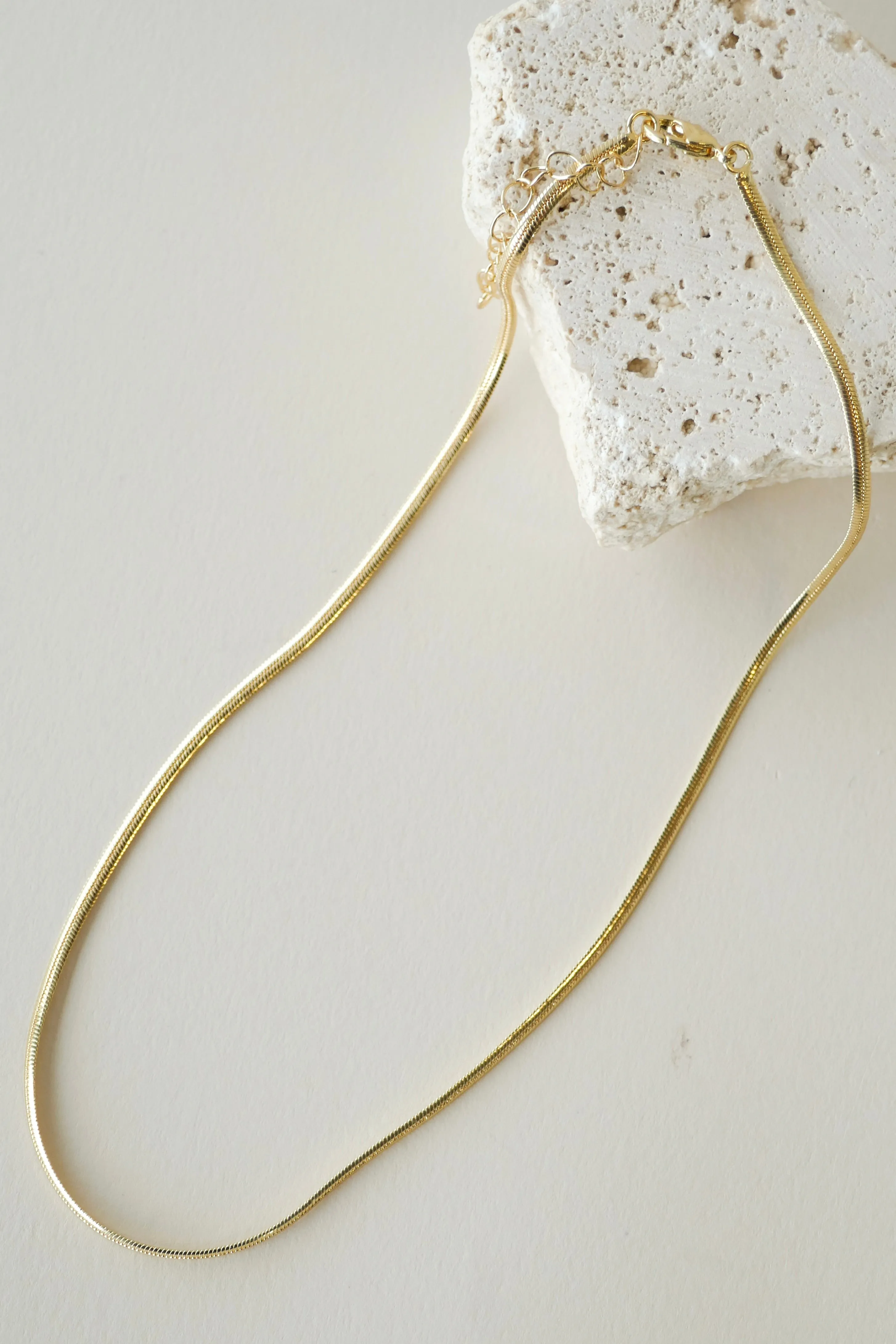 Classic Snake Chain Gold Necklace