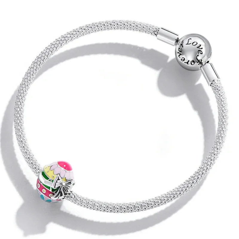 Colorful Easter Egg with Bow Charm
