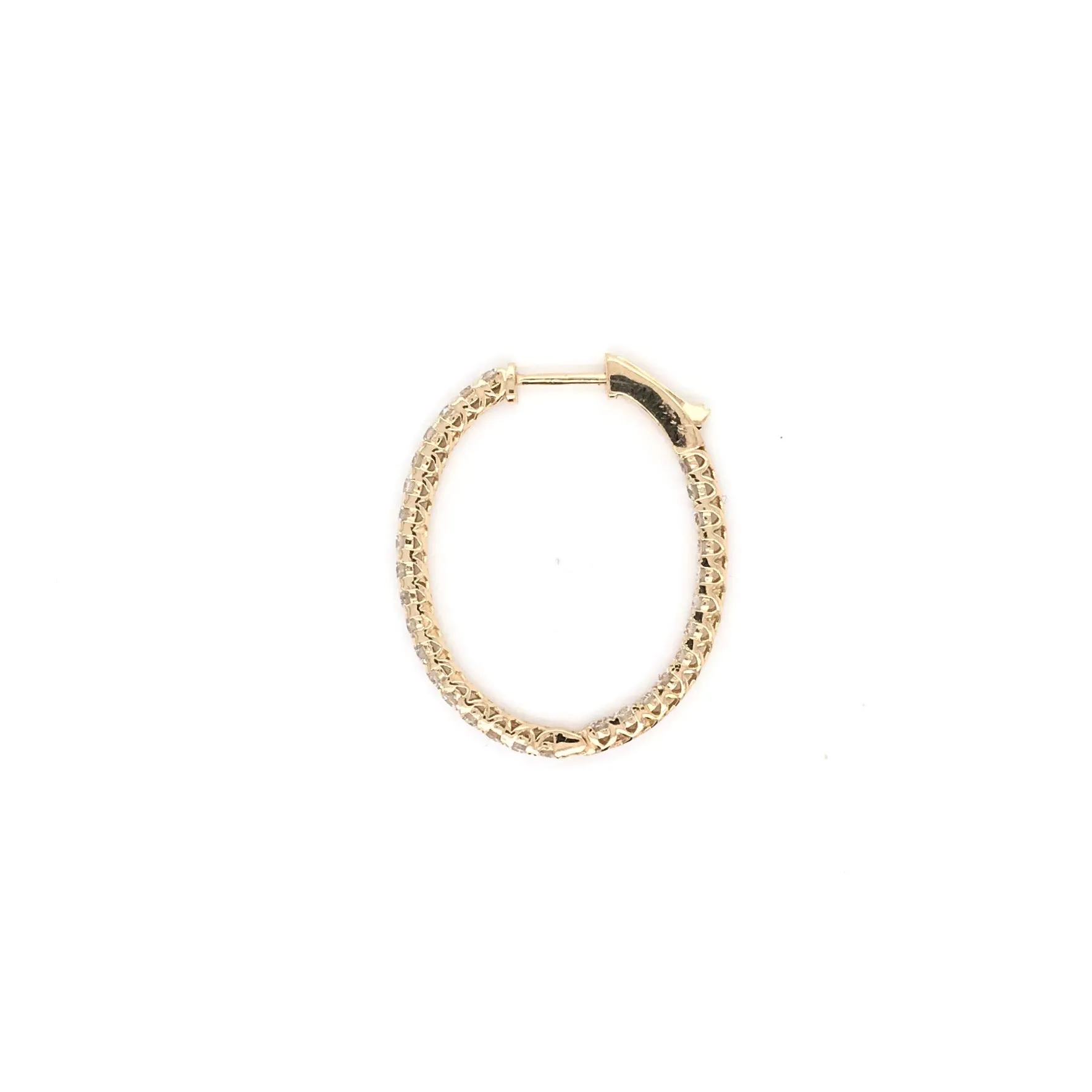 CONTEMPORARY 2 CARAT DTW IN AND OUT DIAMOND HOOP EARRINGS