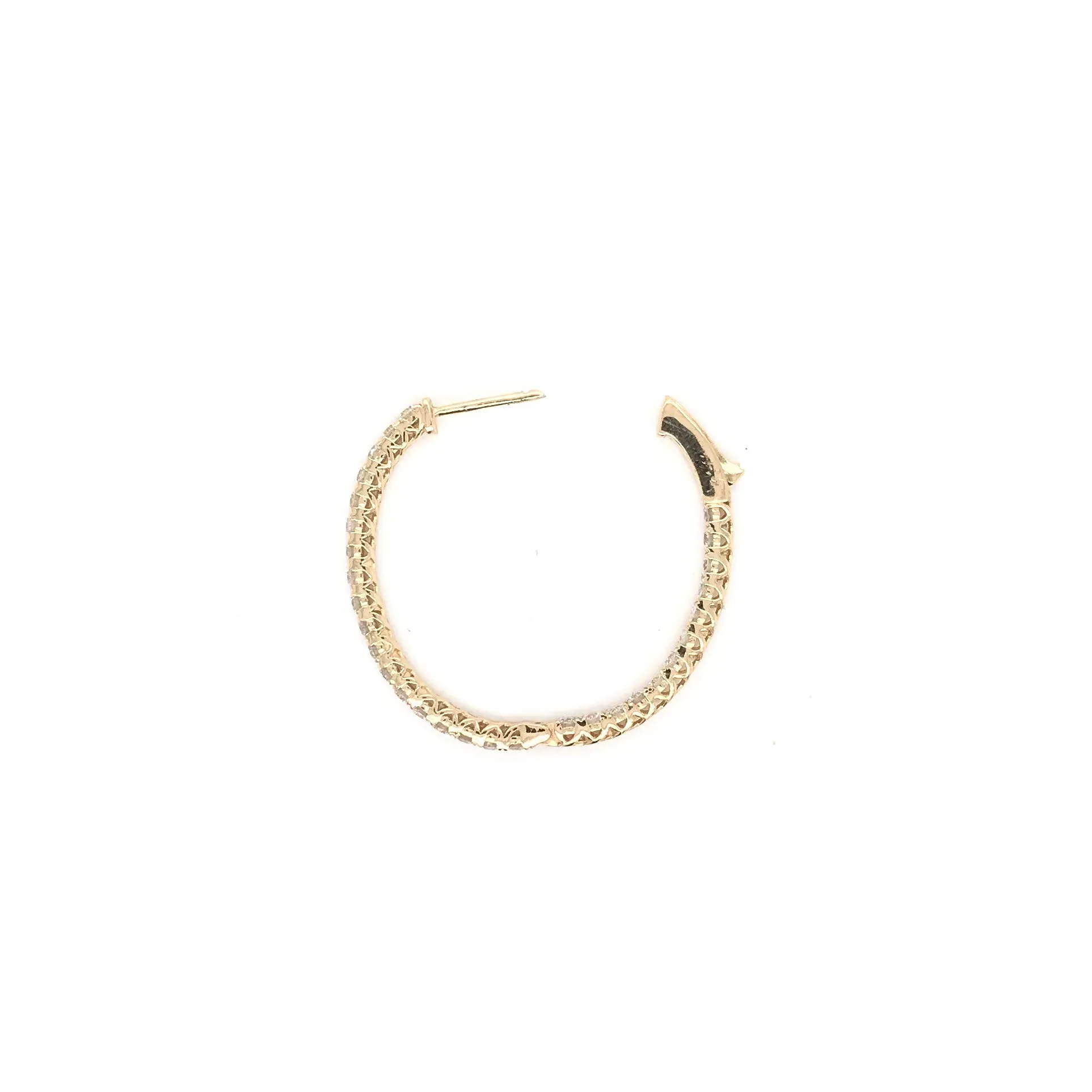 CONTEMPORARY 2 CARAT DTW IN AND OUT DIAMOND HOOP EARRINGS