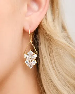 Contemporary Crystal Drop Earrings