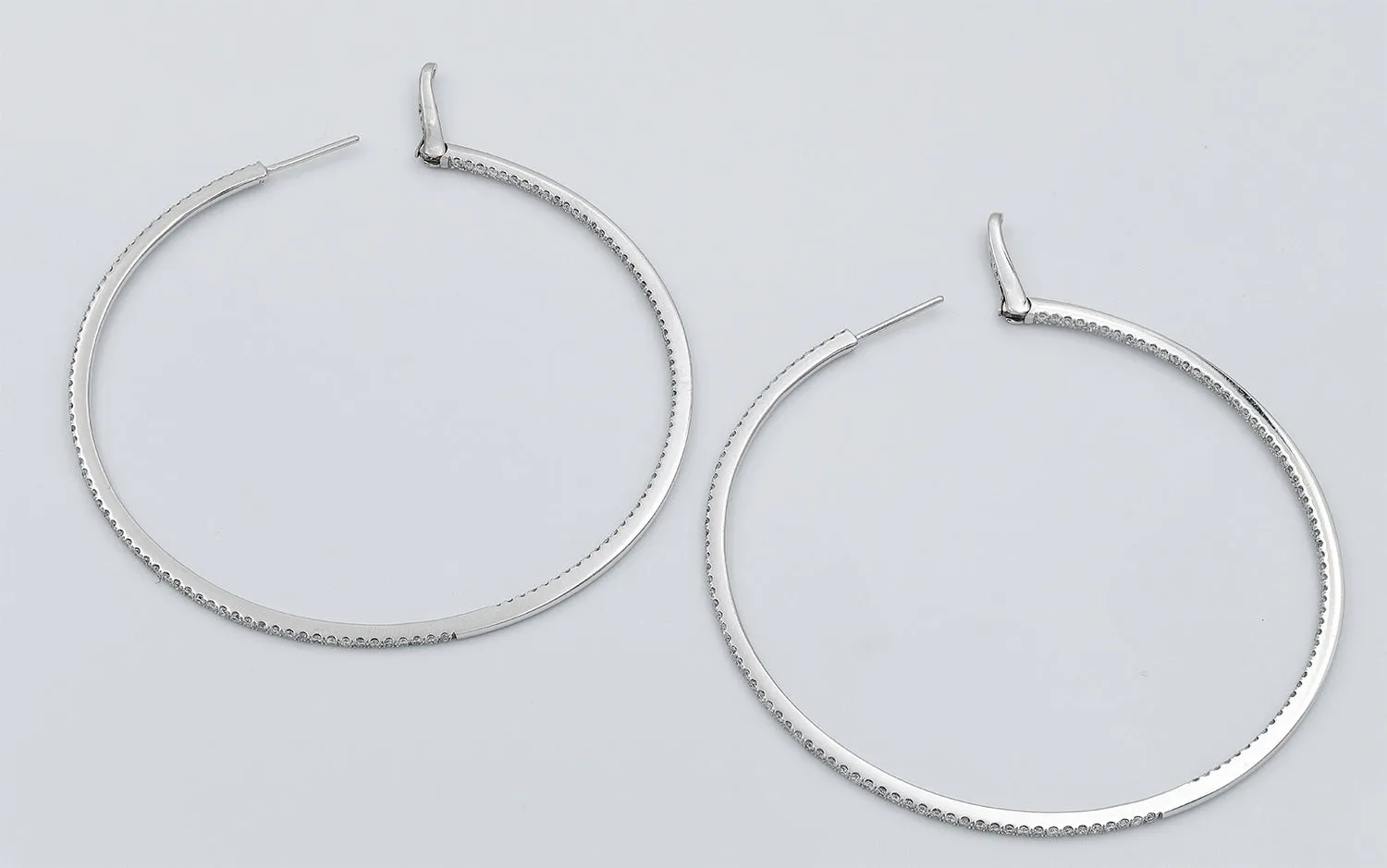 Contemporary Diamond Inside-Out Classic Hoop Earrings