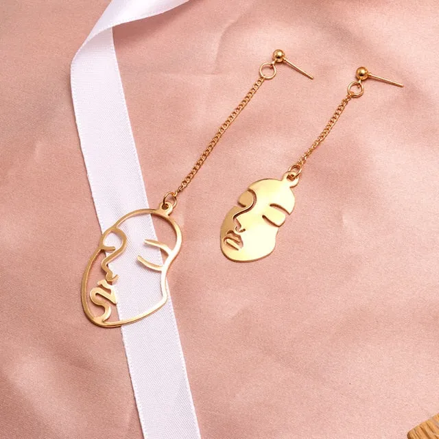 Contemporary Geometric Dangle Earrings