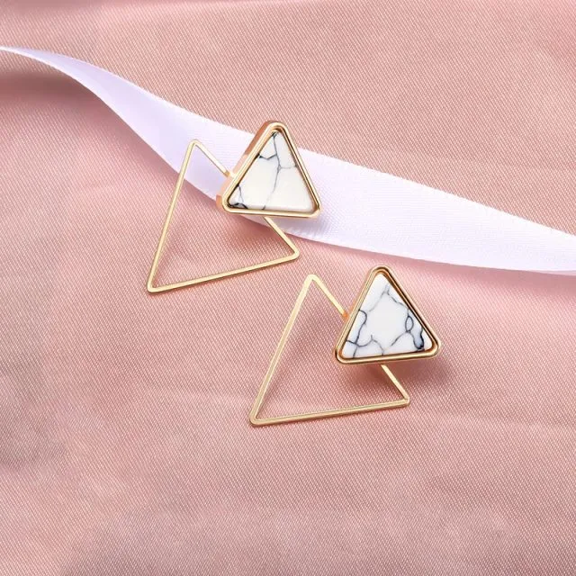 Contemporary Geometric Dangle Earrings