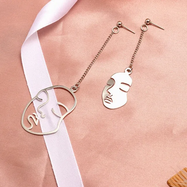 Contemporary Geometric Dangle Earrings