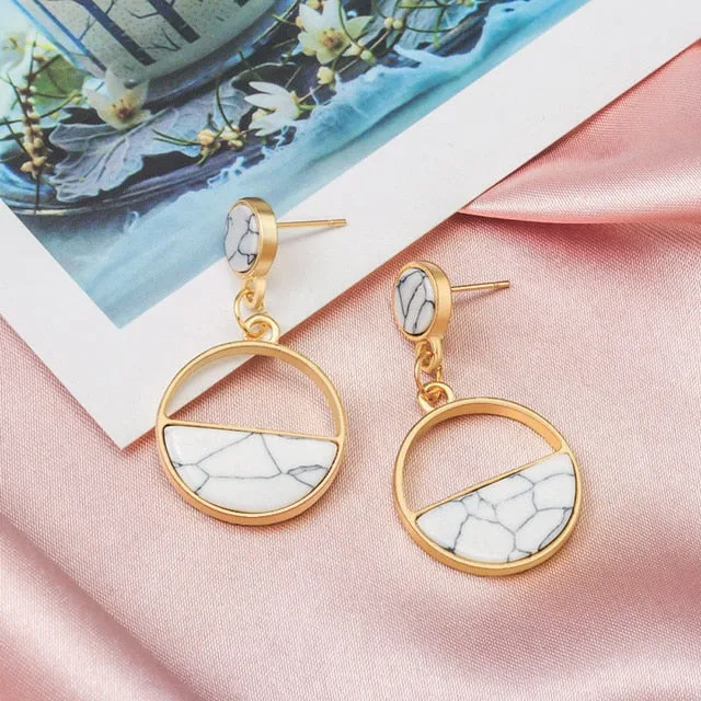 Contemporary Geometric Dangle Earrings
