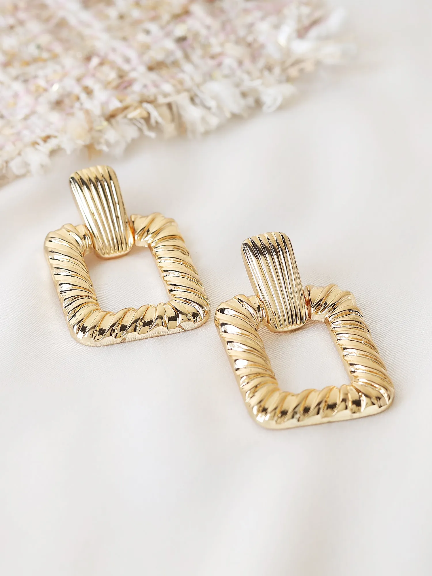 Contemporary Gold Earrings
