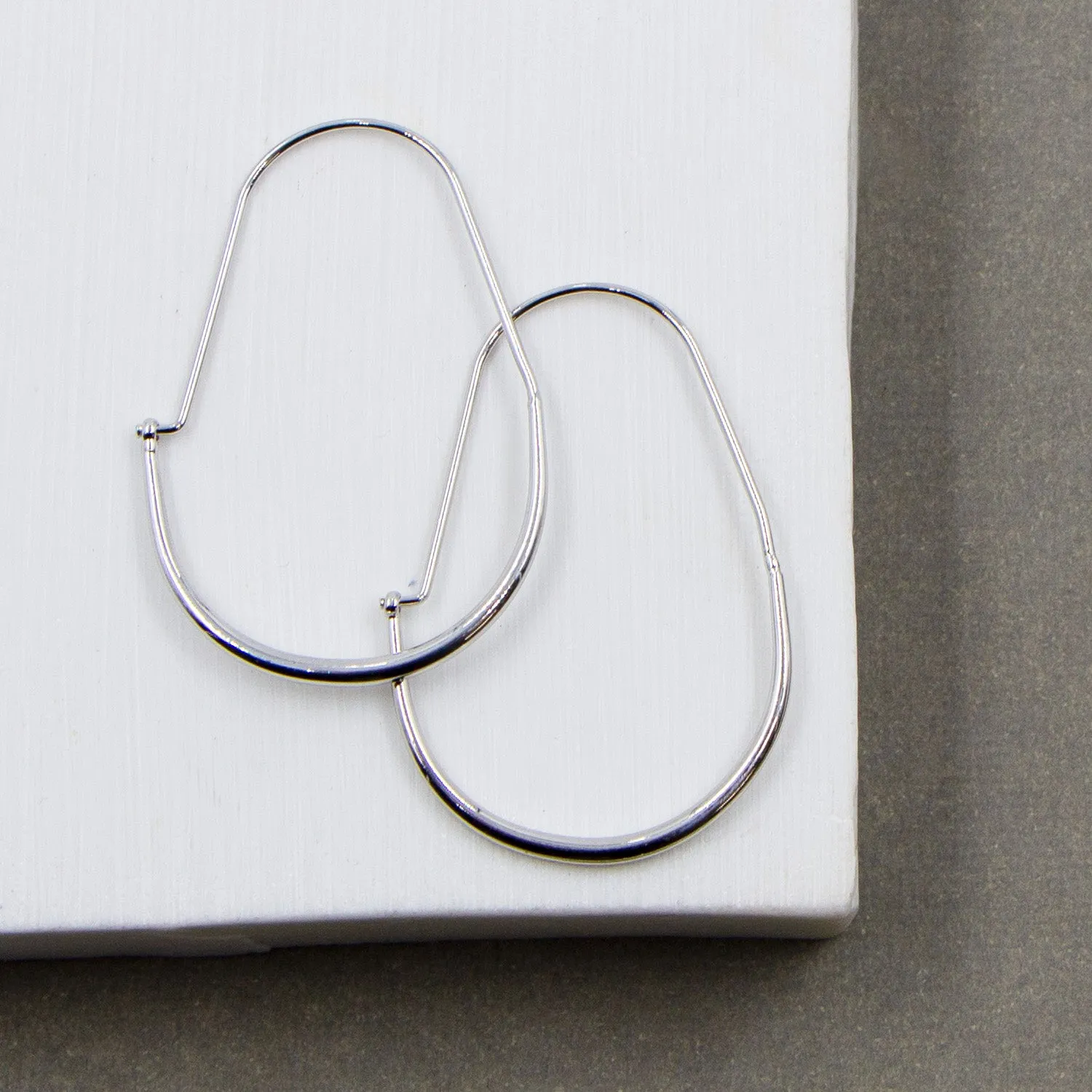 Contemporary hoops with hook closure