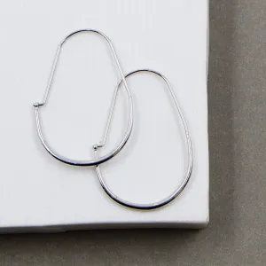 Contemporary hoops with hook closure