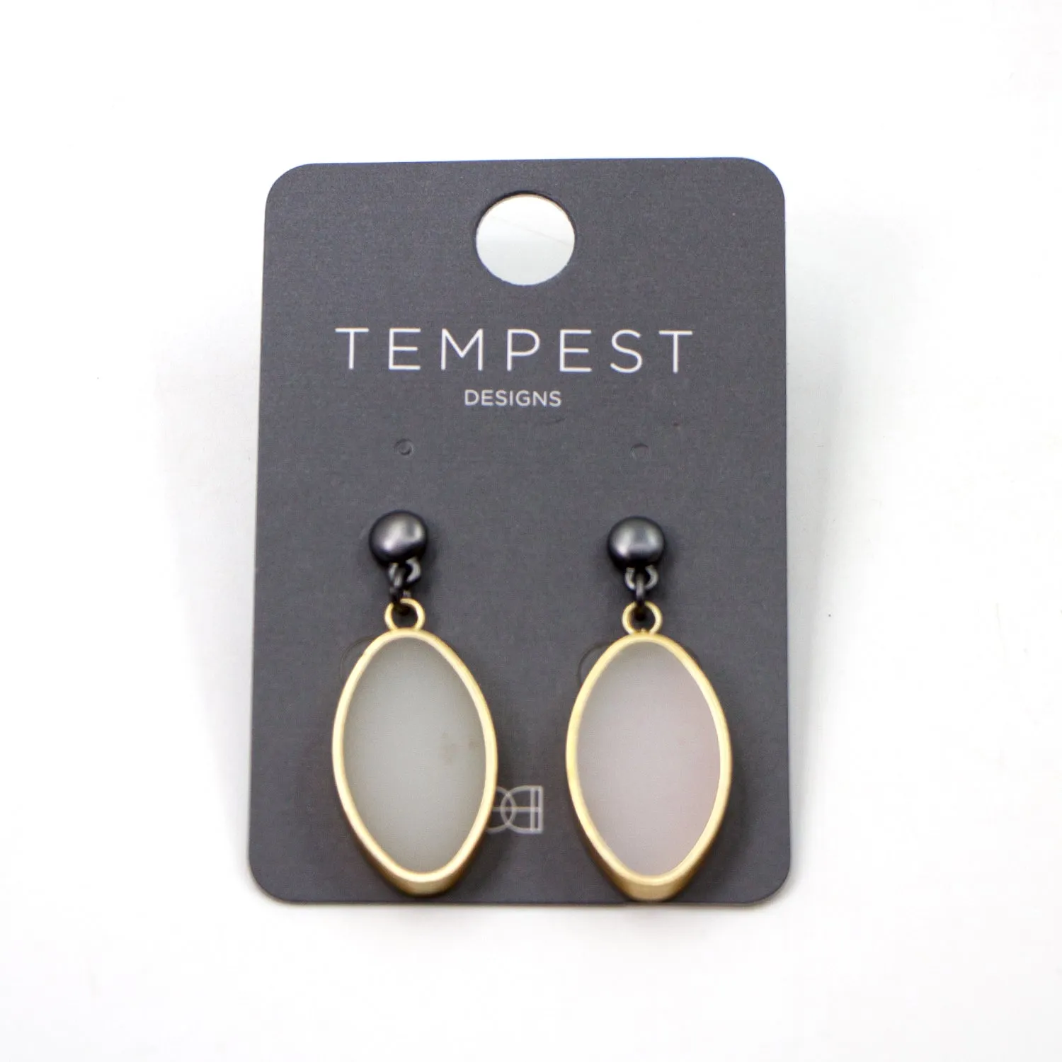 Contemporary medium oval resin earrings