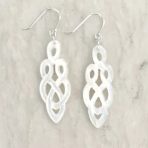 Contemporary mother of pearl earrings