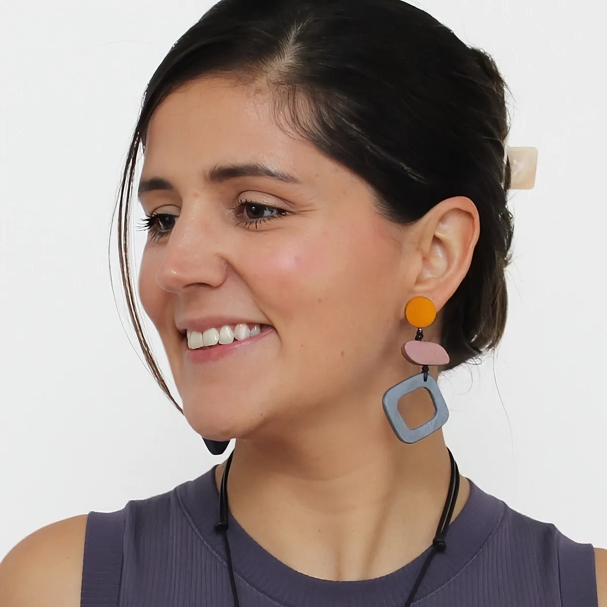 Contemporary Multicolor Lara Statement Earrings