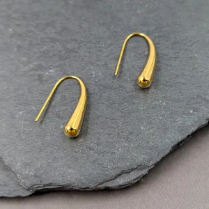 Contemporary organic bar stainless steel earring