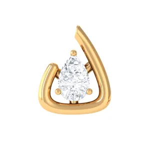 Contemporary Pear Cut Moissanite Cartilage Earring